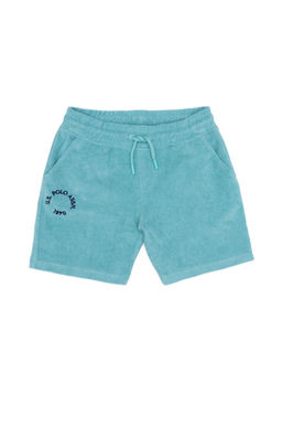 Мятные вязаные шорты для мальчика