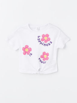 Bisiklet Yaka K?sa Kollu K?z Bebek Ti??rt