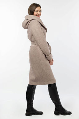 01-10538 Пальто женское демисезонное (пояс) - El podio фото 4