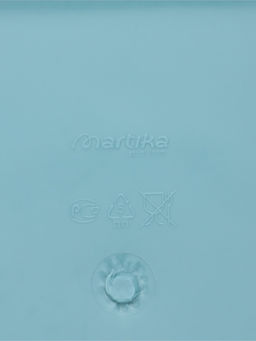 Корзина для белья с крышкой «Молетта», 60 л, 47.9×36.9×55 см, прямоугольная, бирюзовая