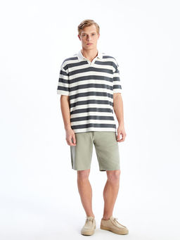 LC Waikiki Mavi Polo Yaka _izgili Penye Erkek Ti__rt