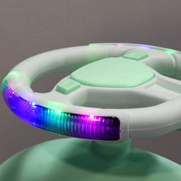 Толокар COMIRON QT-8098/светящиеся полиуретановые колеса 90 мм/ Голубой/уп4 - Галеонтрейд фото 4