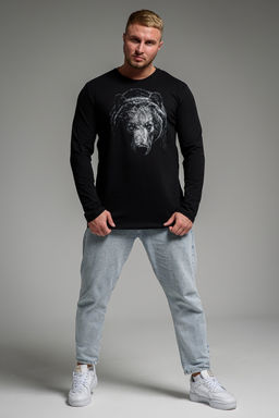 8514/1 Футболка с длинным рукавом мужская