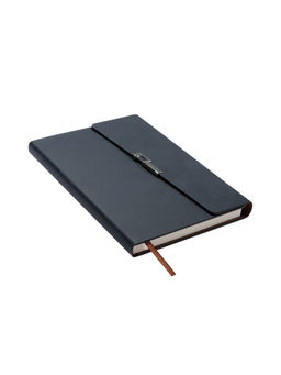 Ежедневник недатированный формат А5, с клапаном, 96 листов, линия, пвх, серый - Simaland фото 2