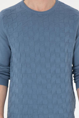 Erkek Slim Fit Bisiklet Yaka Saks Basic Kazak - U.s. polo assn фото 6