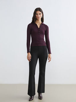 Polo Yaka Modal Kar???ml? Kad?n Ti??rt