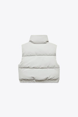 RUBBERISED PADDED CROP GILET - Zara фото 6