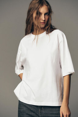 BOXY FIT T-SHIRT WITH LABEL - Zara фото 2