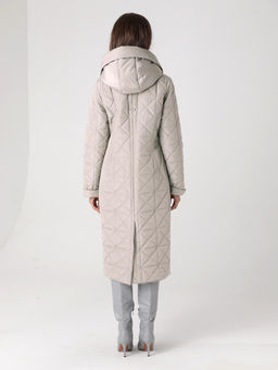 24307 Пальто дем. серо-песочный - Dizzyway фото 4