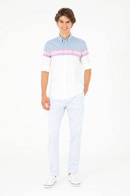 Мужские голубые брюки из плотной ткани Неожиданная скидка в корзине - U.s. polo assn фото 3