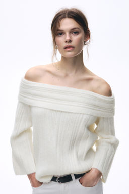 Jersey off-the-shoulder - H&m фото 3
