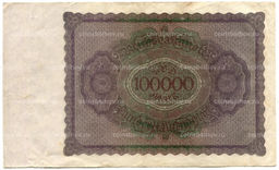 Банкнота 100000 марок 1923 года Германия