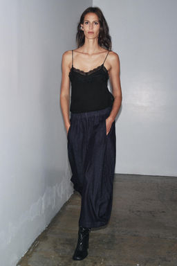 ZW COLLECTION VOLUME DENIM TROUSERS