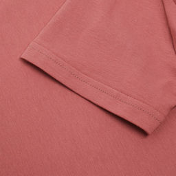 Футболка женская с вырезом MINAKU: Basic line, пыльная роза, размер 44