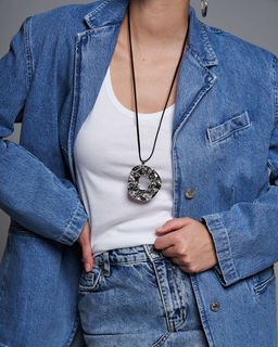 Кулон на кожаном шнурке - Sahar art lab фото 2