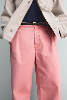 PANTAL?N RELAXED FIT PLIEGUES LIMITED EDITION / Rosa palo - Zara фото 6