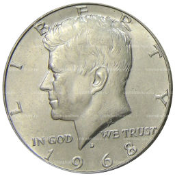 1/2 доллара (50 центов) 1968 года D США