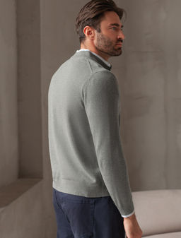 Кардиган на молнии из хлопка с нейлоном - Vilatte фото 4