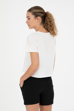 Женская футболка цвета экрю с круглым вырезом - U.s. polo assn фото 12