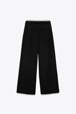WIDE-LEG TROUSERS WITH DOUBLE WAISTBAND - Zara фото 31