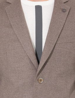A__k Kahverengi Slim Fit Tak_m Elbise