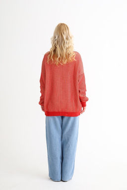 Джемпер женский вязаный Line красный