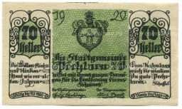 Банкнота 70 геллеров 1920 года Австрия  Пёхларн (нотгельд)