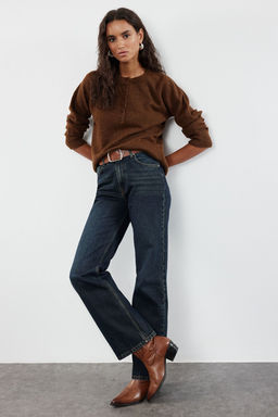 Vizon Yumusak Dokulu Dugme Detayl? Triko Kazak TWOAW25KZ00103 - Trendyolmilla фото 16