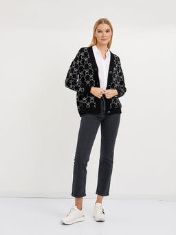 кардиган женский черный на пуговицах - Glenfield фото 2