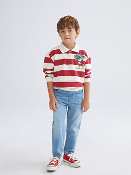 Mickey Mouse Bask?l? Erkek ?ocuk Sweatshirt