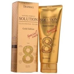 DEOPROCE Пенка для умывания NATURAL PERFECT SOLUTION CLEANSING FOAM GOLD EDITION  фото 2