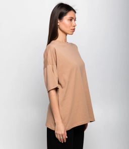 Футболка #ОБШ1420, бежевый