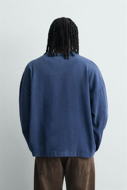 EMBROIDERED TEXTURED RUGBY POLO SHIRT - Zara фото 11