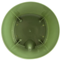 Ingreen Горшок для цветов пластмассовый Amsterdam 0,65л, д11см, h10см, с прикорневым поливом, оливковый (Россия) - Домашняя Мода фото 2