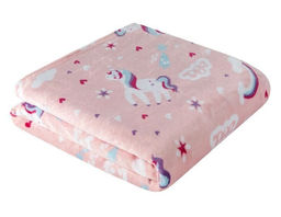 Покрывало-плед Сказочные единороги фланель-микрофибра 150*200 см. - Лен поволжья фото 4