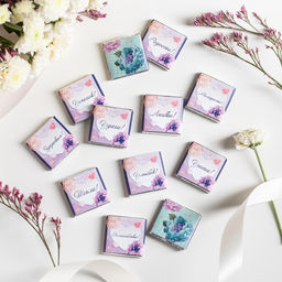 Набор 12 шоколадок Самой лучшей маме (сиреневый с цветами) - 8 чудо фото 3