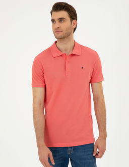 Mercan Slim Fit %100 Pamuk Polo Yaka Basic Ti__rt