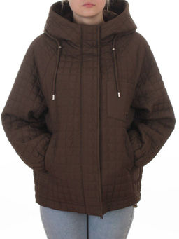8039 BROWN Куртка стеганная демисезонная женская (100 гр. холлофайбер) - Fashion фото 3