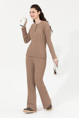 U. S. Polo Assn Женские брюки из норки и меланжевого трикотажа