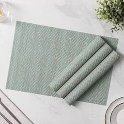 Набор салфеток сервировочных Доляна Энн, 4 шт, 3045 см, цвет серо-голубой  фото 4