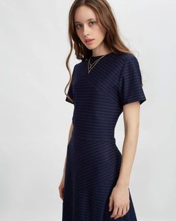 Платье-миди в тонкую полоску - Incity фото 4