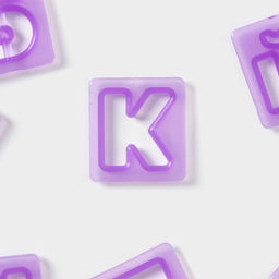 Печати для теста и мастики Доляна Алфавит русский, цифры, набор 43 шт. (3 см), держатель, фиолетовые фото 3