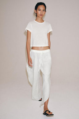 CAMISETA R?STICA MANGA CORTA / Blanco - Zara фото 3
