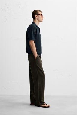 VERTICAL TEXTURED KNIT POLO SHIRT - Zara фото 4