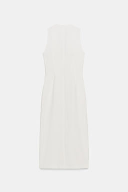 VESTIDO MIDI ALAMARES VIVOS CONTRASTE / Blanco - Zara фото 6