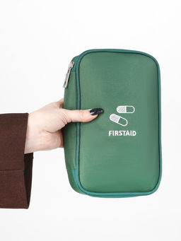 Косметичка-аптечка дорожная на молнии, Firstaid, зелёная - Simaland фото 4