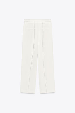 CONTRAST STITCHING TROUSERS WITH BELT LOOPS - Zara фото 7