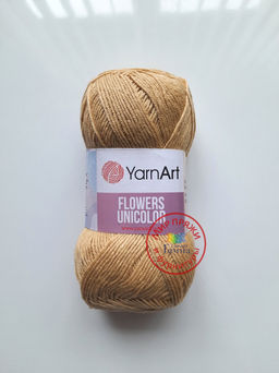 Фловерс однотонный (Flowers Unikolor) пряжа YarnArt 55%хлопок 45%акрил 5х50гр/200м Цвет:758 темно-зеленый