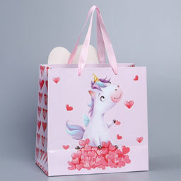 Пакет подарочный Единорог, 22 22 10 см - Дарите счастье фото 3