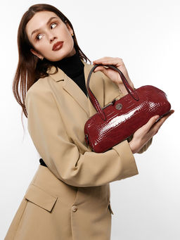 LACCOMA сумка J2040-бордовый эко кожа хлопок